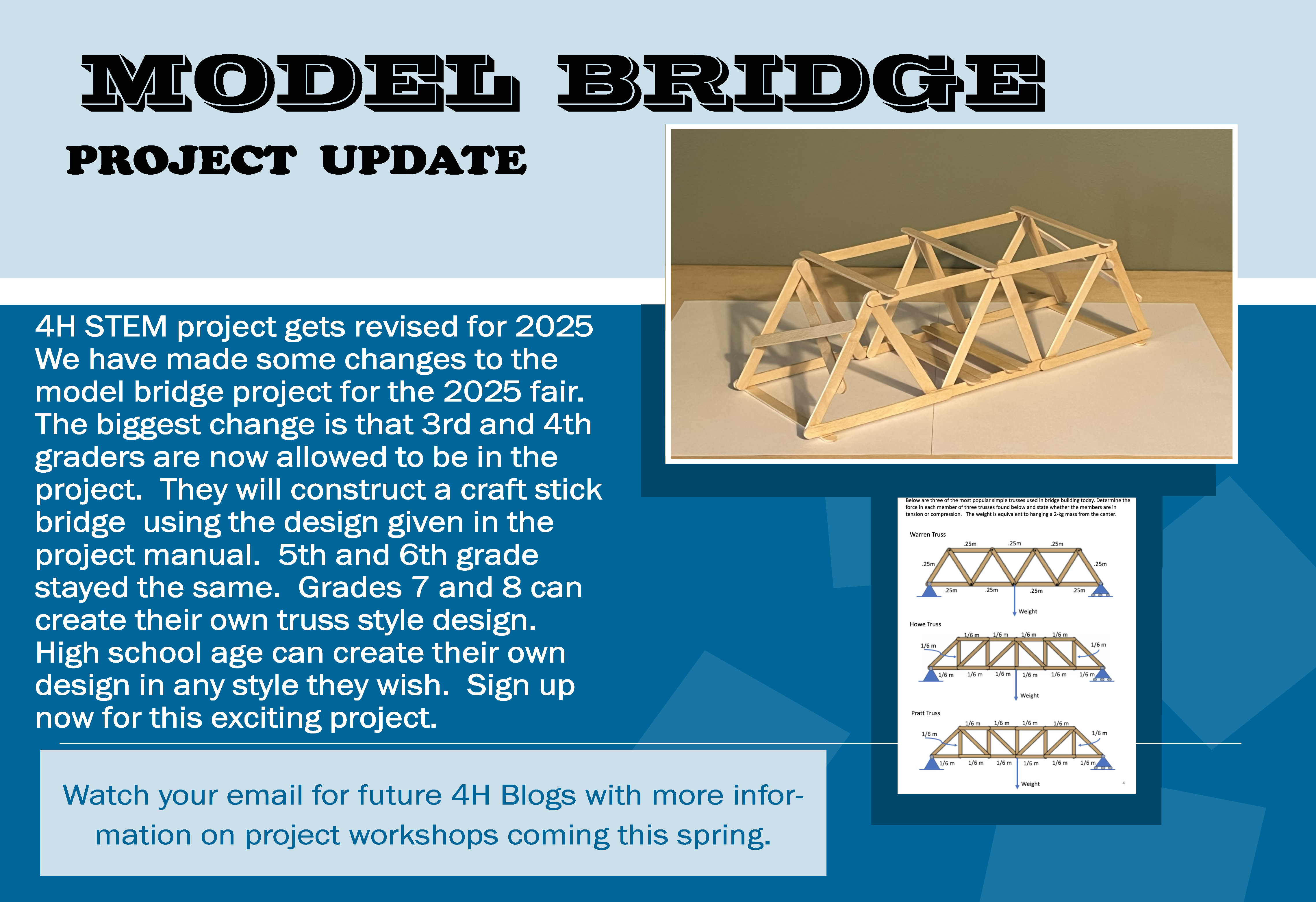 Model Bridge Project Guideline Changes – Porter County 4-H Hub